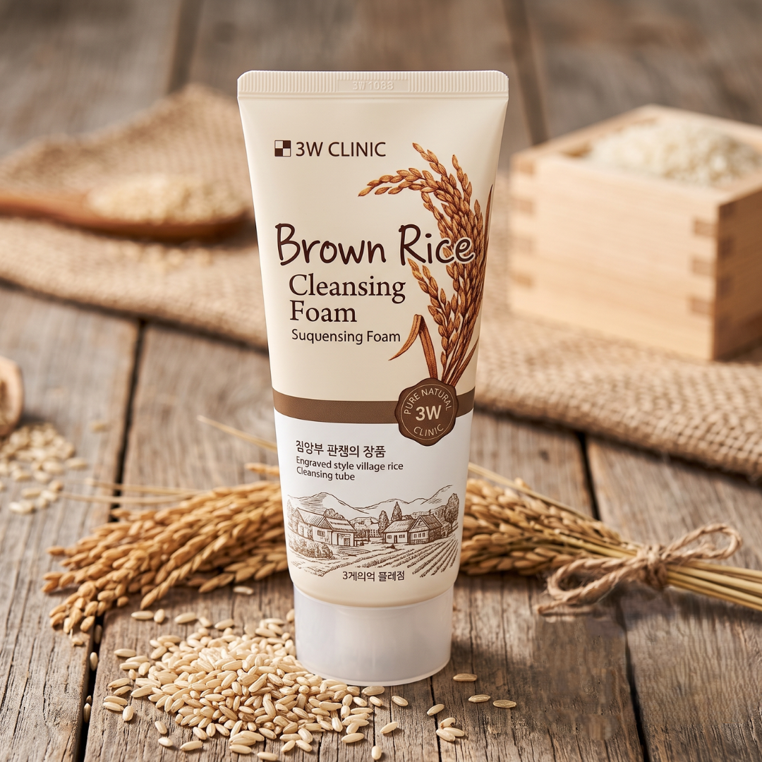 3W CLINIC Brown Rice Cleansing Foam 100ml
