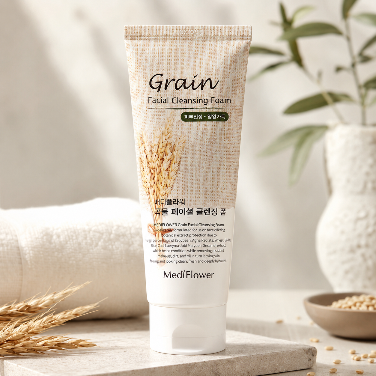 Mediflower Grain Facial Cleansing Foam (150ml)