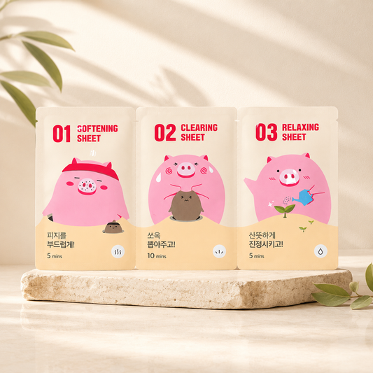MEFACTORY 3-Step Pig Nose Blackhead Remover Kit (1 Pack)