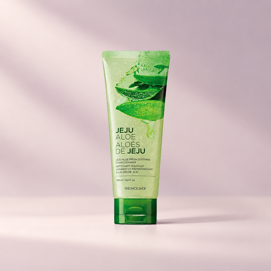 The Face Shop Jeju Aloe Fresh Soothing Foam Cleanser (150ml)